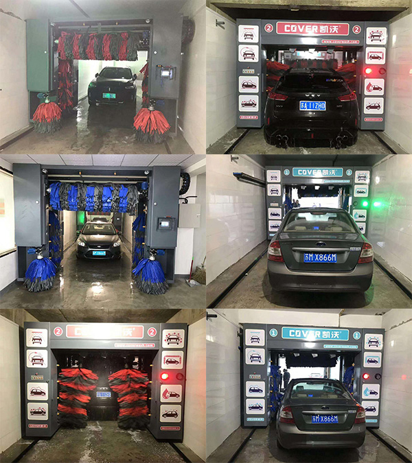 中國江蘇省南京金橋：中化加油站?安裝2臺(tái)凱沃龍門洗車機(jī)調(diào)試完畢