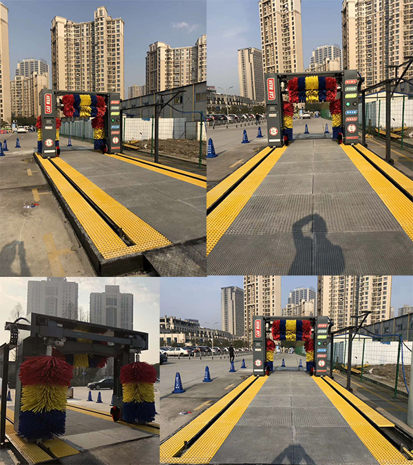 上海無人值守洗車設備調(diào)試中………